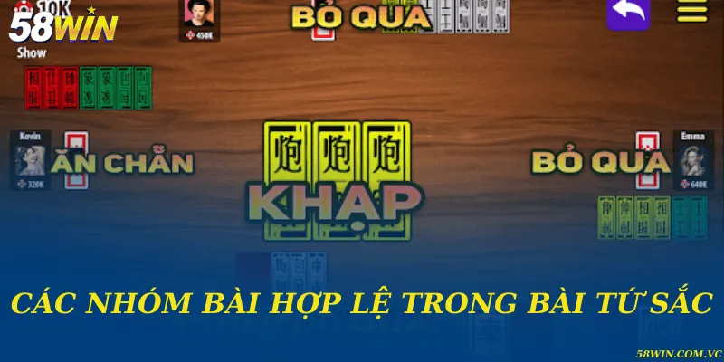 Bài Tứ Sắc – Trò Chơi Dân Gian Đậm Chất Chiến Thuật Các nhóm bài hợp lệ trong bài tứ sắc